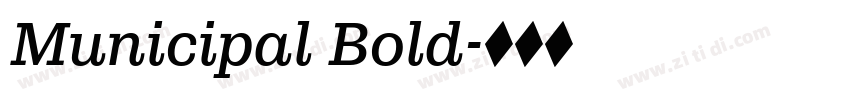 Municipal Bold字体转换